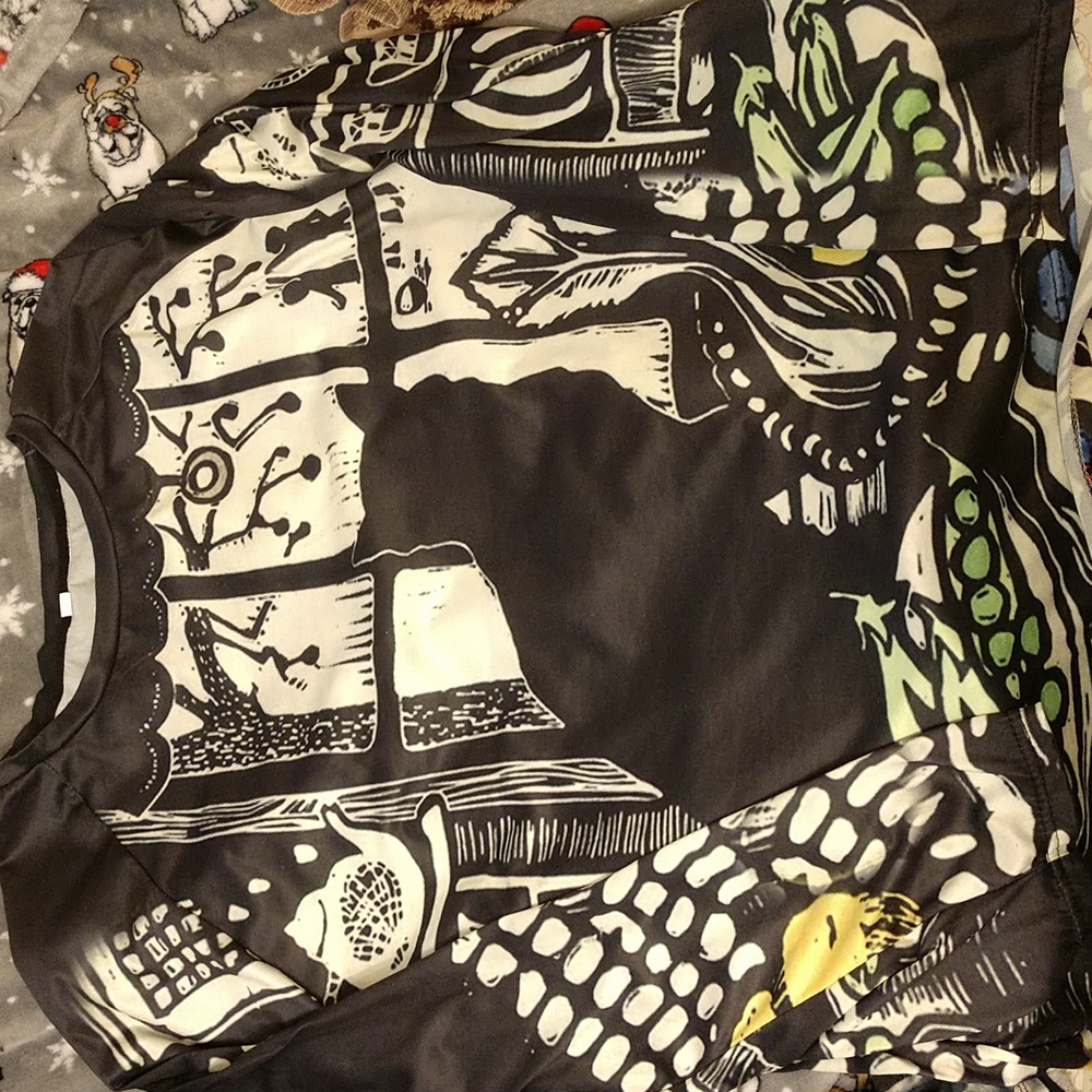 Wish polyester cat shirt